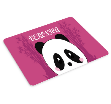 Personlig panda musematte med navn - Tenstickers