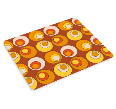 Mauspad Muster 70er pop kreismuster - TenStickers