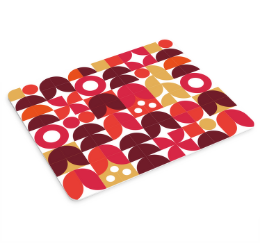 Geometrinen 70-luvun tyyli kuvio hiirimatto - Tenstickers