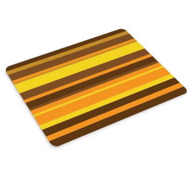 Oransje 70-talls stripemønster musematte tekstur - Tenstickers