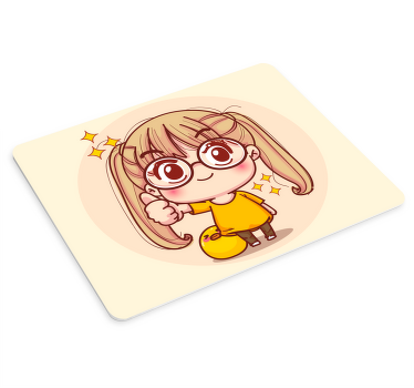 Alfombrilla ratón anime Personaje manga chica genial - TenVinilo