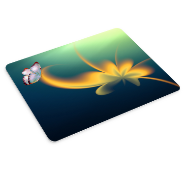 Alfombrilla ratón original Hermosa flor de mariposa - TenVinilo