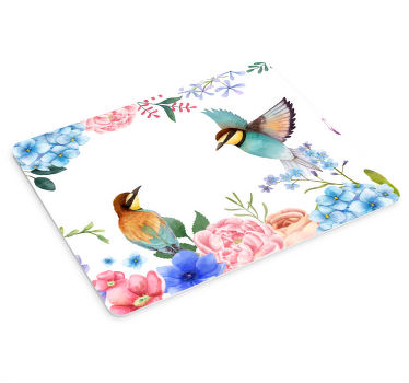 Tapetes de rato originais Dois pássaros coloridos - TenStickers