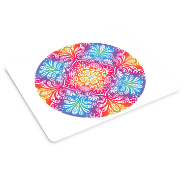 Alfombrilla de ratón texturas Mandala arcoiris - TenVinilo