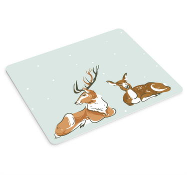 Resting Deer Illustration original mouse pad - TenStickers