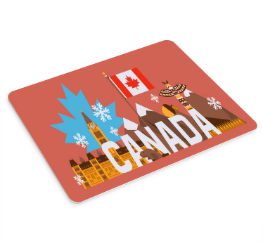 Main symbols of Canada original mouse pad - TenStickers