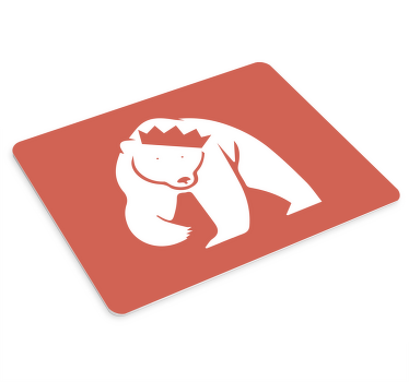 Bjørn med krone musematte original - Tenstickers