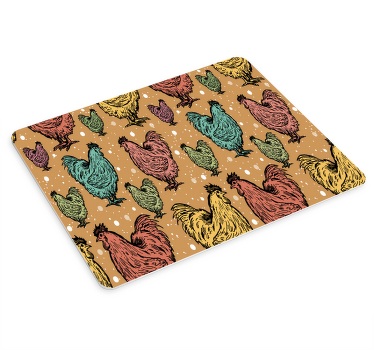 Gallos pollo colorido más alfombrillas de ratón - TenVinilo