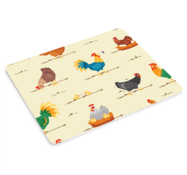 Chicken cartoon characters pattern mousepads - TenStickers
