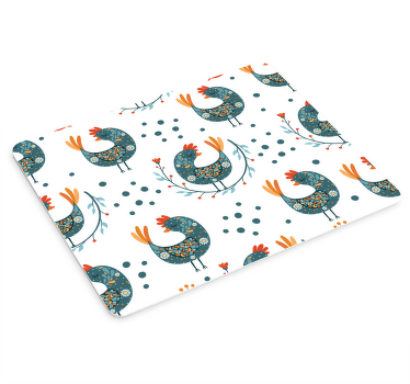 Alfombrilla de ratón con patrón de pollo popular sin costuras - TenVinilo