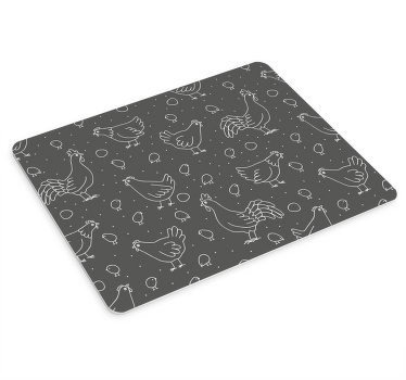 Seamless pattern with chicken rooster mousepad - TenStickers