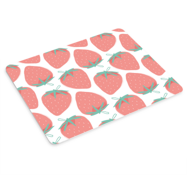 Seamless strawberry pattern pastel mouse pad - TenStickers