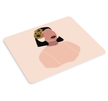 Schöne frau sonnenblumengesicht mehr Mauspads - TenStickers