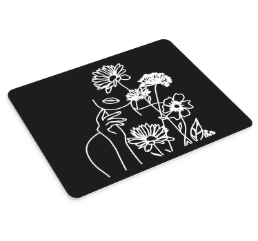 Floral Silhouette Art original mouse pad - TenStickers