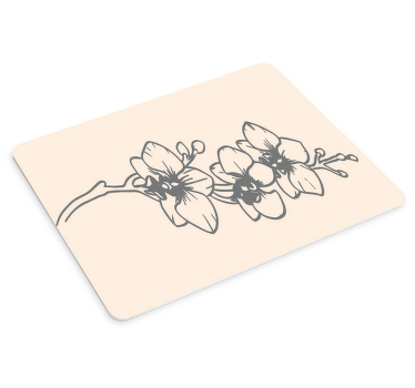 Orkide doğa çizgi sanatı daha fazla fare altlığı - TenStickers