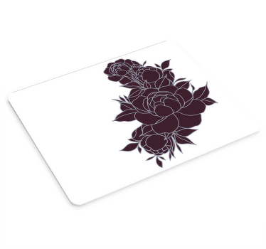 Bouquet roses minimalist design more mousepads - TenStickers