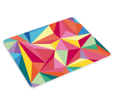 Tapetes de rato originais Imagem geométrica multicolorida - TenStickers