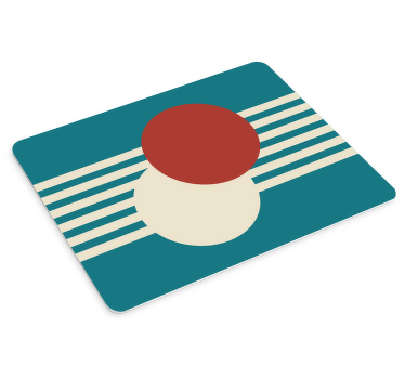 Alfombrilla ratón original Dos círculos de arte abstracto - TenVinilo