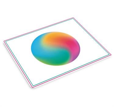 Alfombrilla ratón original Círculo multicolor arte abstracto - TenVinilo