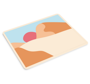 Mauspad originell Berg und sonne abstrakte kunst - TenStickers