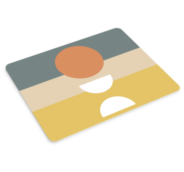 Alfombrilla ratón original 3 rayas con bandera de círculo abstrac - TenVinilo