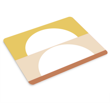 Alfombrilla ratón original Dos semicírculos de arte geométrico - TenVinilo