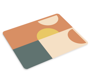 Semi-circles and rectangles geometric mouse pad - TenStickers