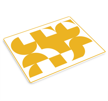 黄色の幾何学模様のオリジナルマウスパッド - TENSTICKERS