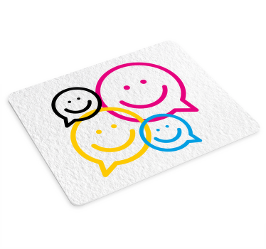 Podkładki pod mysz oryginalne Buźki kolorowe dymki - TenStickers