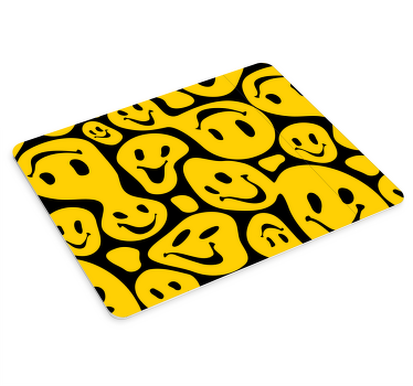 Alfombrilla ratón original Emoticonos sonrientes clásicos blancos - TenVinilo