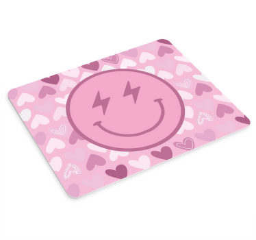 Rosa lyn smiley ansikt musematte original - Tenstickers