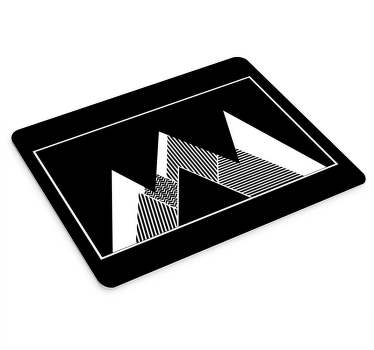 Mauspad originell Schwarz-weiß gestreifte berge - TenStickers