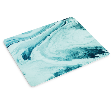 Tapetes de rato com texturas e padrões Ondas de mármore azul - TenStickers