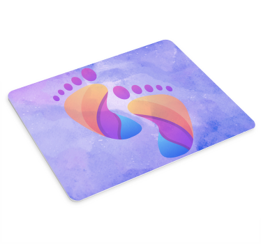 Spalvota pėda atspausdina originalų pelės kilimėlį - „Tenstickers“