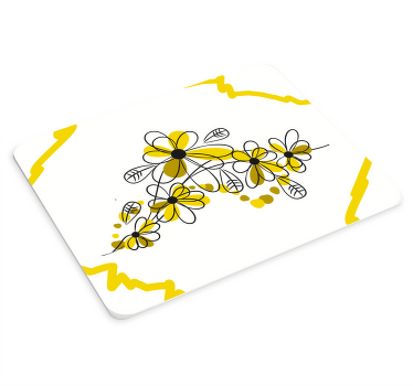 Ilustracija rumene rože originalna podloga za miško - TenStickers