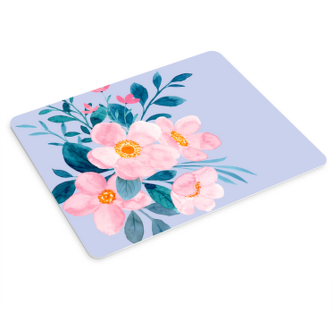 Flori roz peste mouse pad original de mouse - TenStickers