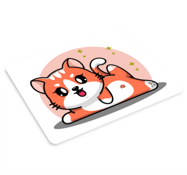 Playful Cat anime mouse pad - TenStickers