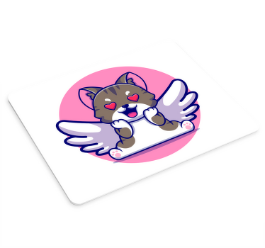 Cute Flying Cat anime mouse pad - TenStickers