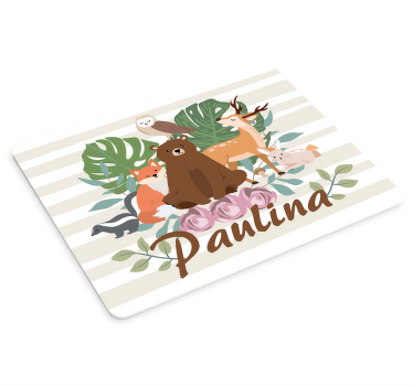 Dievčenské zvieratá prispôsobená podložka pod myš - Tenstickers