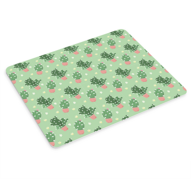 Cactus pattern with hearth original mouse pad - TenStickers