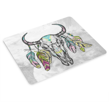 白い動物の頭蓋骨オリジナルのマウスパッド - TENSTICKERS