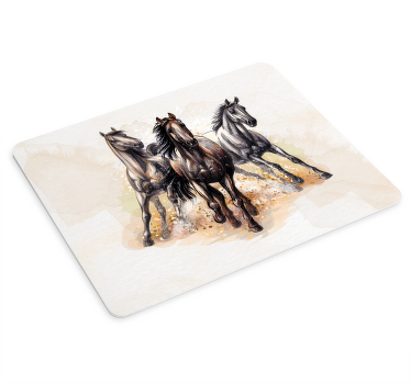 Galloping Majestic Horses original mouse pad - TenStickers