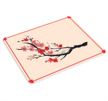 Vaaleanpunaiset puolikukat Alkuperäinen hiirimatto - Tenstickers