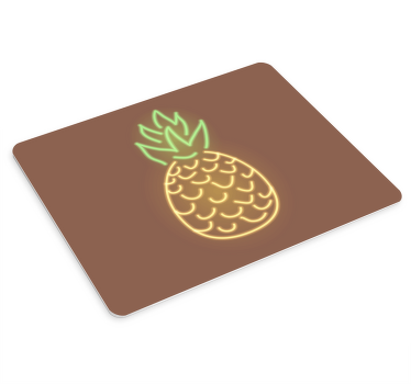 Design of a pineapple neon style  mouse pad - TenStickers