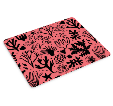 オーストラリアの葉の赤と黒のマウスパッド - TENSTICKERS