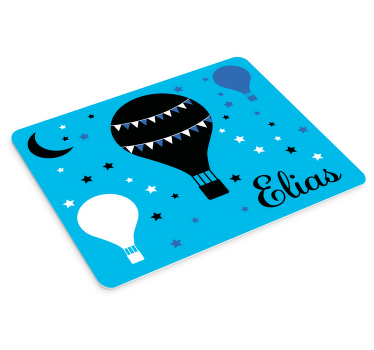 Black and blue balloons personalised mouse mat - TenStickers