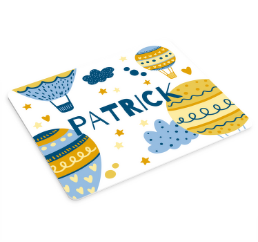 Enkla ballonger med stjärnor och moln musmatta - Tenstickers