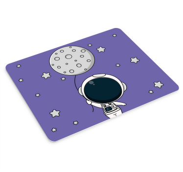 Astronaut and moon balloon original mouse pad - TenStickers