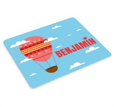 Red balloon on the sky personalised mouse mat - TenStickers