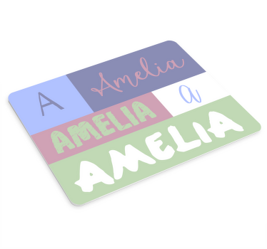 Name with different letter fonts mouse mat - TenStickers
